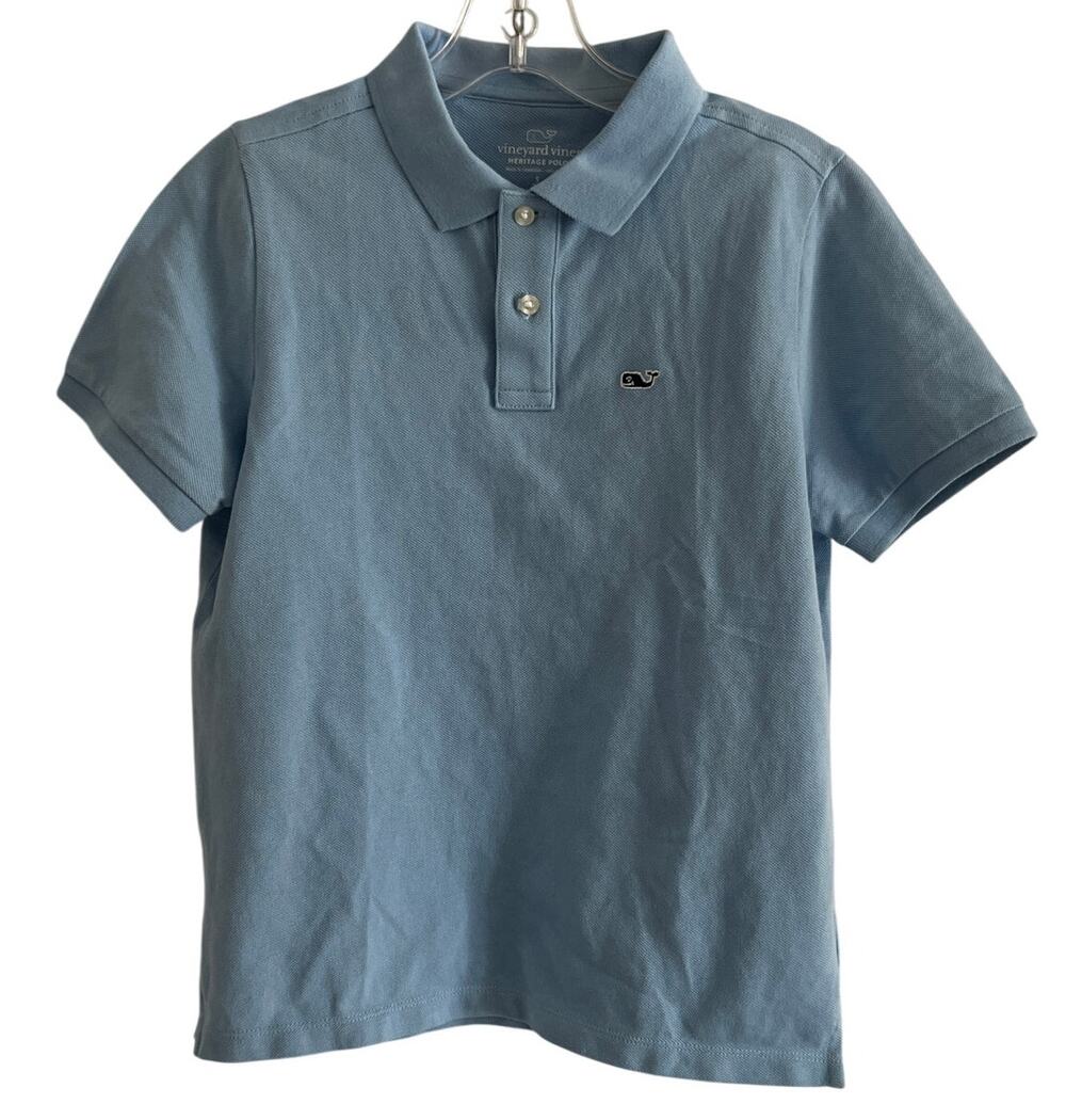 Vineyard Vines Boys Size S Heritage Pique Polo Jake Blue New with tags